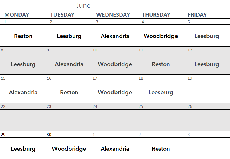 June 26 Calendar