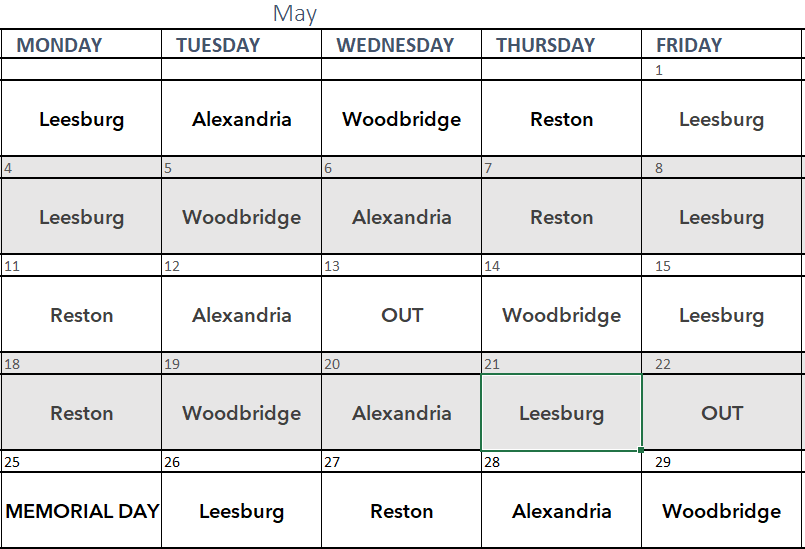 May 26 Calendar